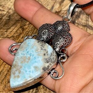 DR Caribbean Larimar Crystal Pendant 2 7/8”